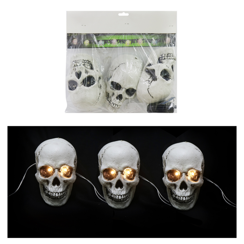 Light Up Skull Garland 36cm