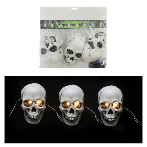 Light Up Skull Garland 36cm