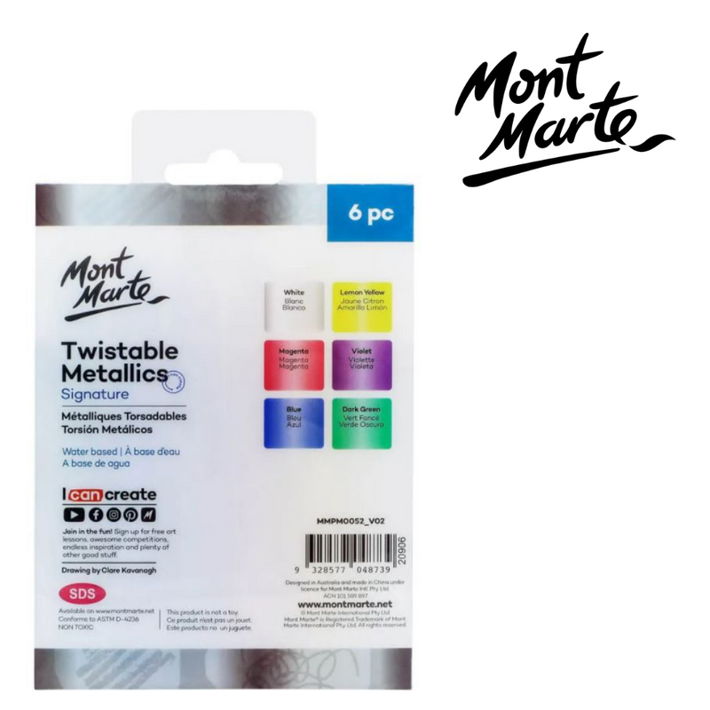 Mont Marte Twistable Metallics 6pc