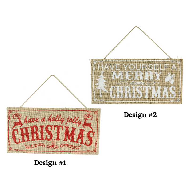 Vintage Hessian Plaque 30cm
