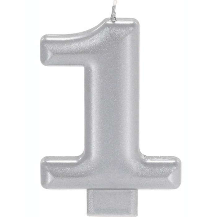 #1 Silver Metallic Numeral Can