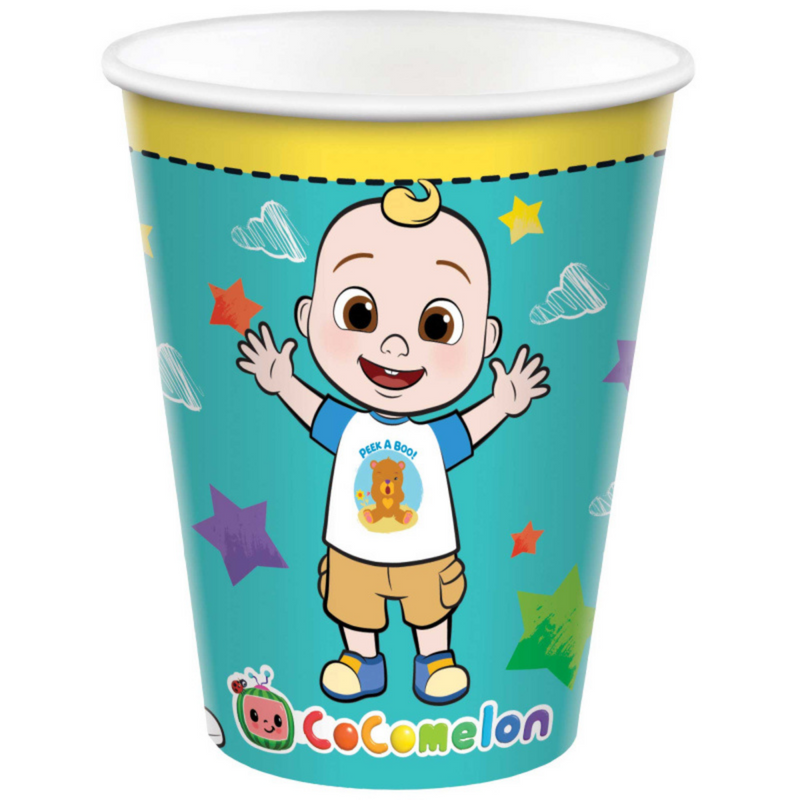 Cocomelon 9oz / 266ml Paper Cups 8Pk