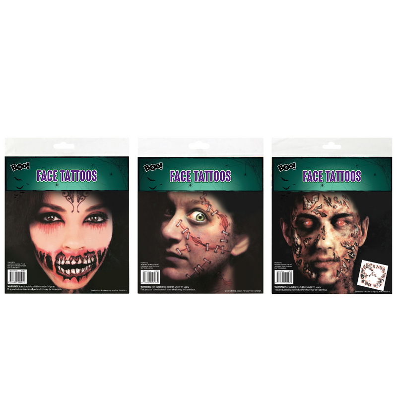 Halloween Face Tattoo Assorted