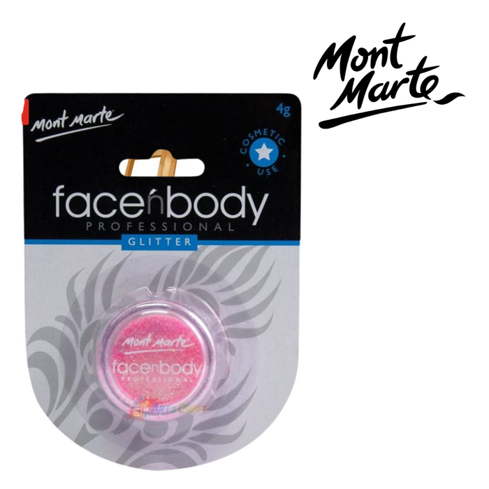 Mont Marte Face n Body Glitter 4g - Irridescent Pink