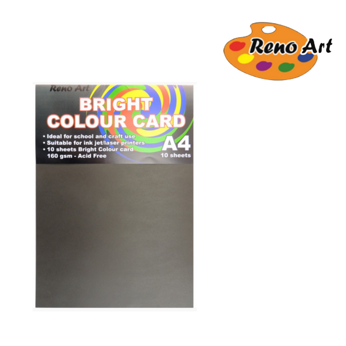 Bright Colour Card Black A4