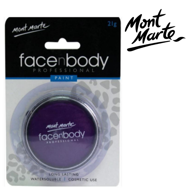 Mont Marte Face and Body Paint Purple 21g