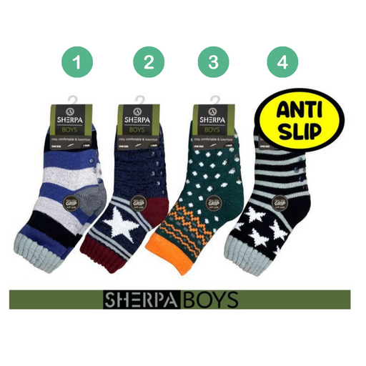 Boys Socks with Sherpa Lining