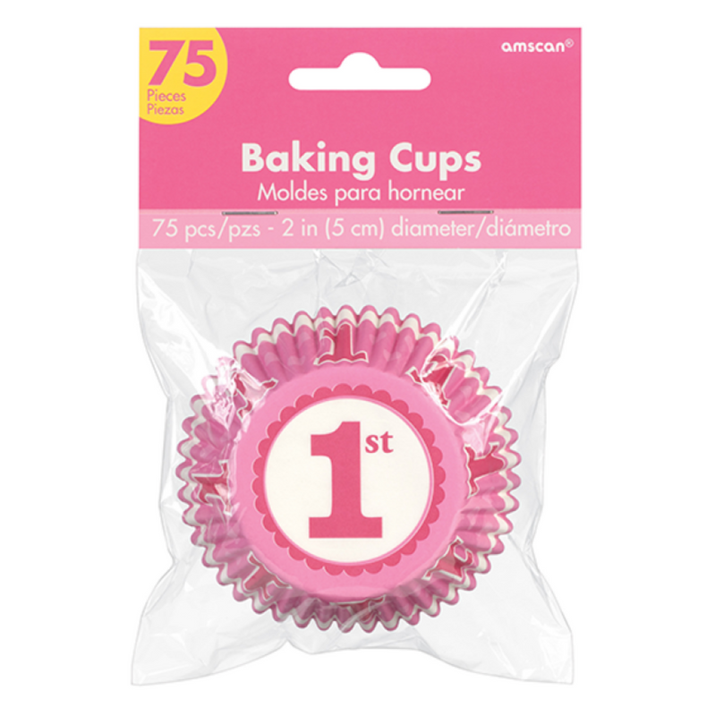 PARTY CUPCAKE CASE™ 1st Birthday Standard Cupcake Case (Pink)