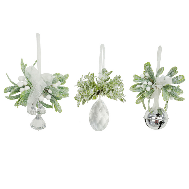 Icy Glitter Mistletoe Decor