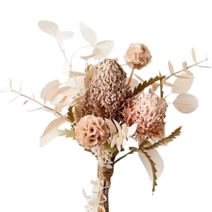 FLOWER DISPLAY™ Banksia Acorn Mixed Bouquet Ivory (33cml)