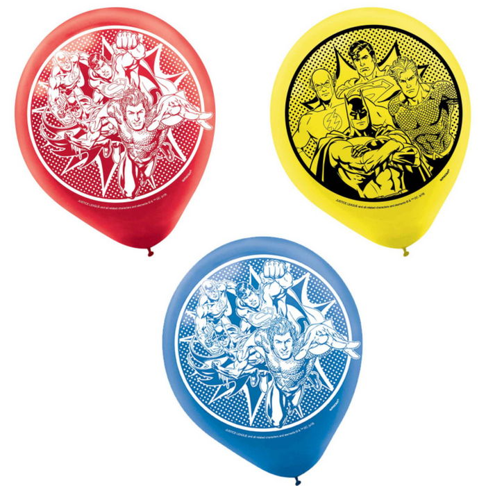 PARTY DECORS™ Justice League Heroes Unite Latex Balloons (30cm)