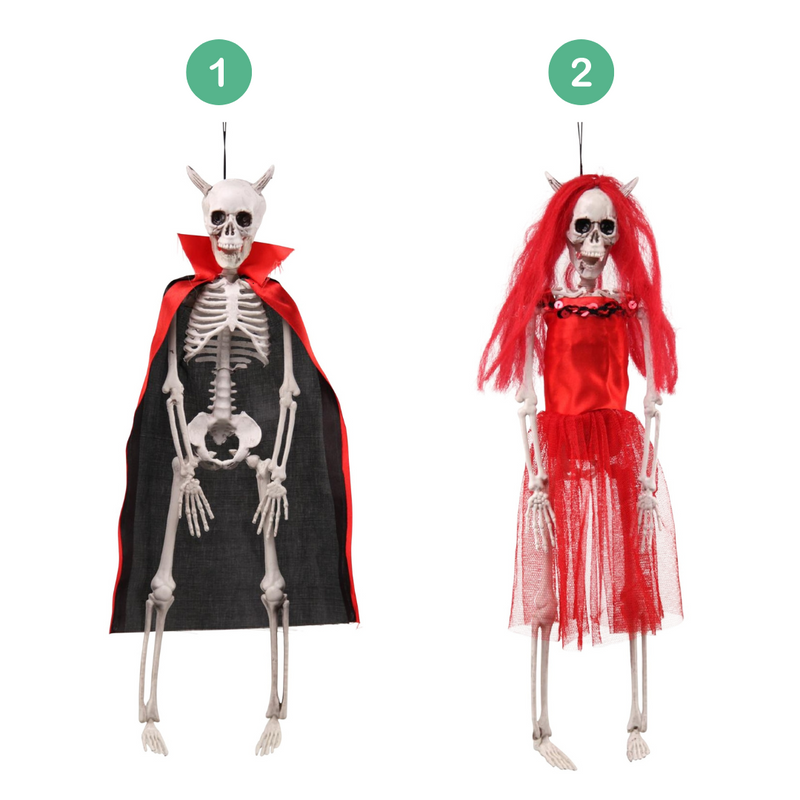 Hanging Skeleton Vampire / Red Devil 40cm