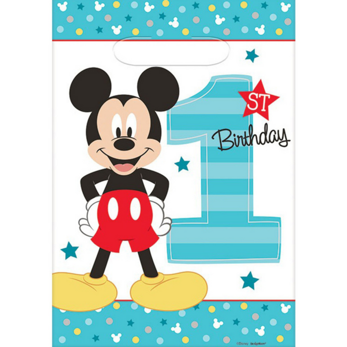 PARTY FAVOUR BAGS™ Mickey Fun To Be One Loot Bags (23cm)