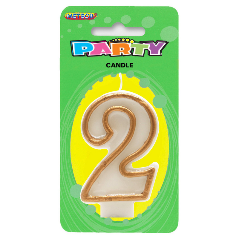 Numeral Candle 2 - Gold