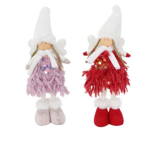 Sitting Feathery Fairy Asstd 34cm