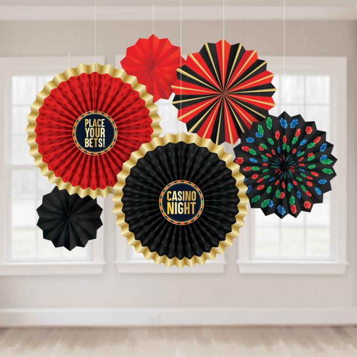 PARTY DECORS™ Roll The Dice Casino Paper Fan Decoration