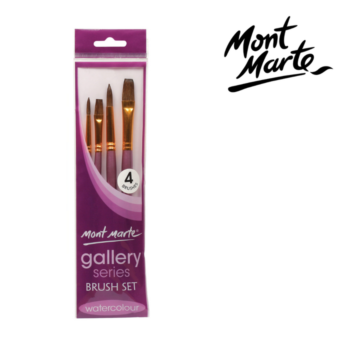 Mont Marte Gallery Series Brush Set Watercolour 4pc