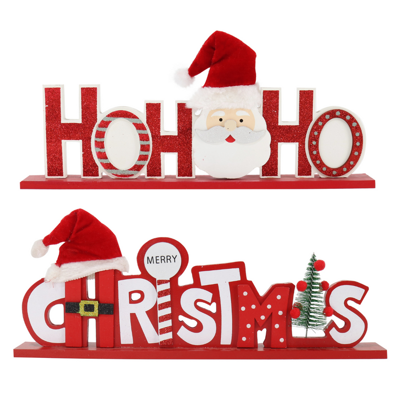 Table Deco Sign Red/White Asstd