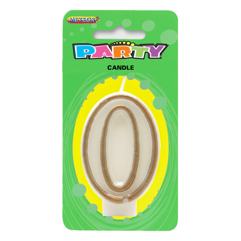 Numeral Candle 0 - Gold