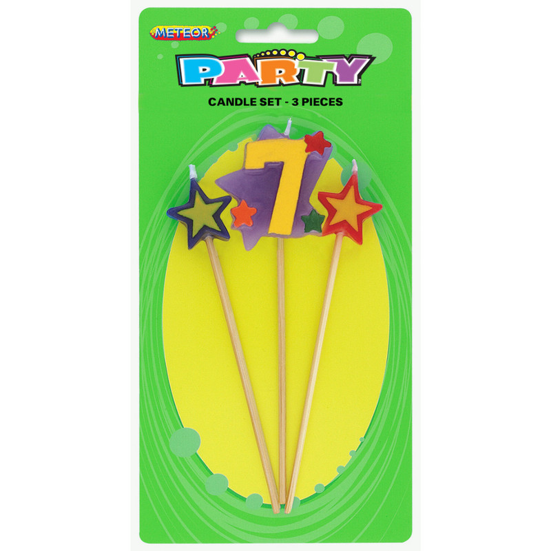 3 Piece Numeral Candle Set - 7