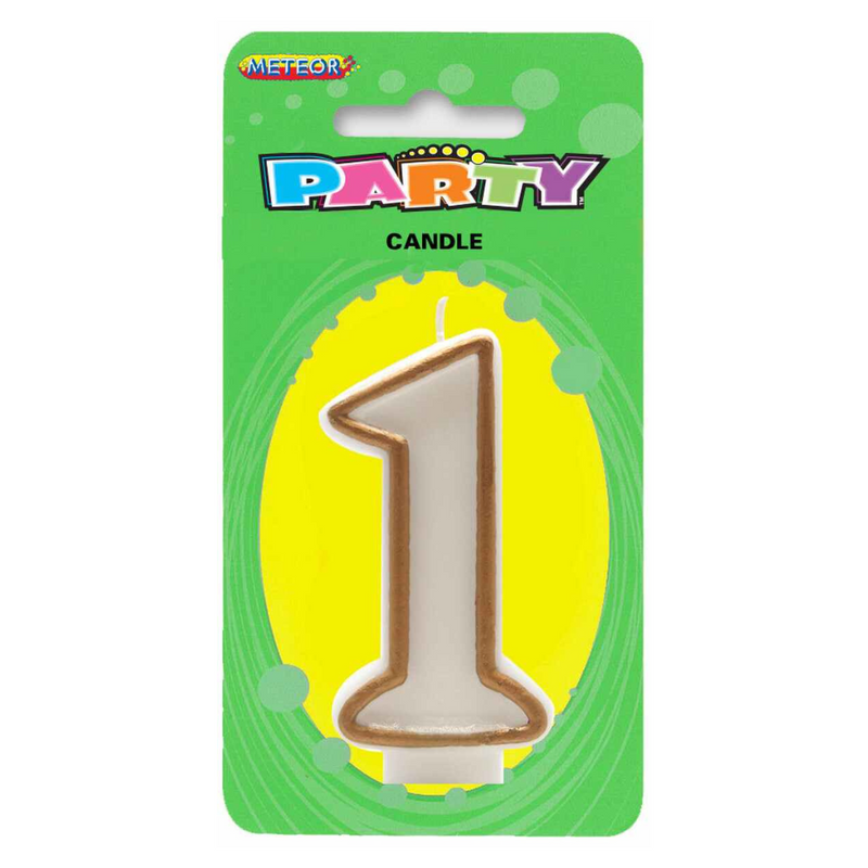 Numeral Candle 1 - Gold
