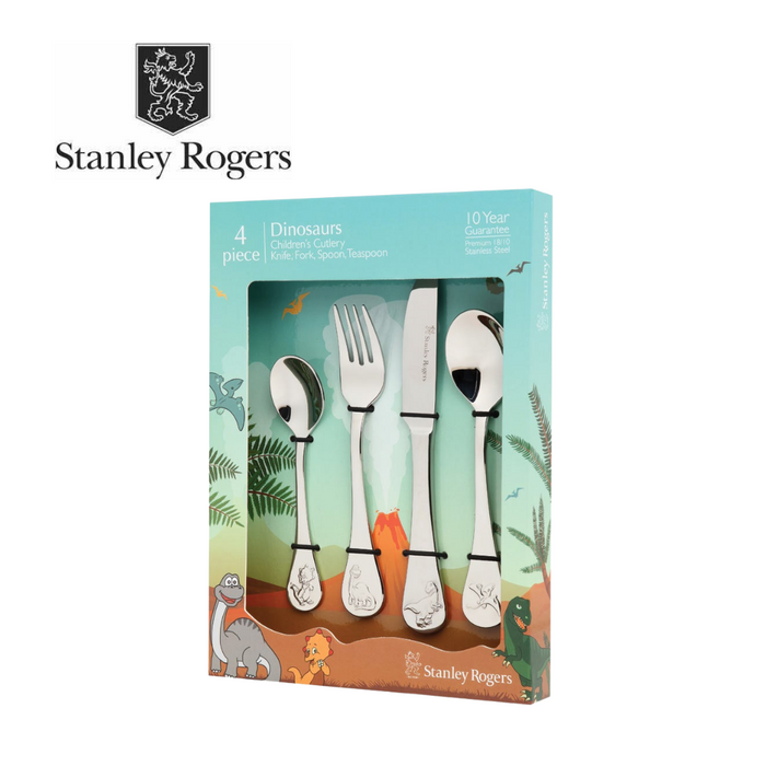 Childrens Cutlery Dinosaurs 4Pc Set Stanley Rogers