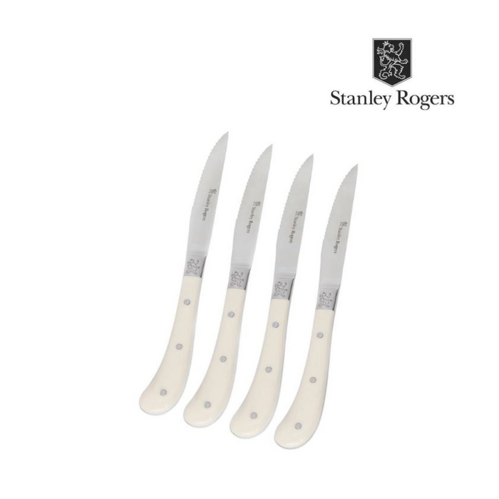 Pistol Grip Artisan Steak Knives 4Pc Stanley Rogers