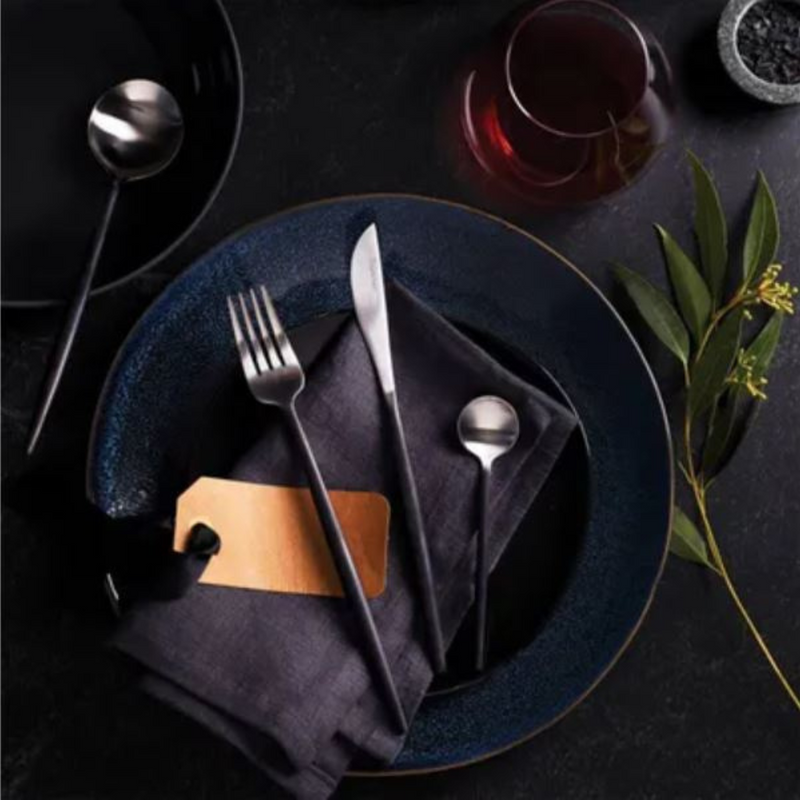 PIPER CUTLERY SET BLACK 16PC STANLEY ROGERS