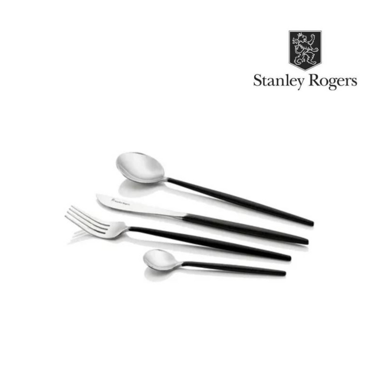 PIPER CUTLERY SET BLACK 16PC STANLEY ROGERS