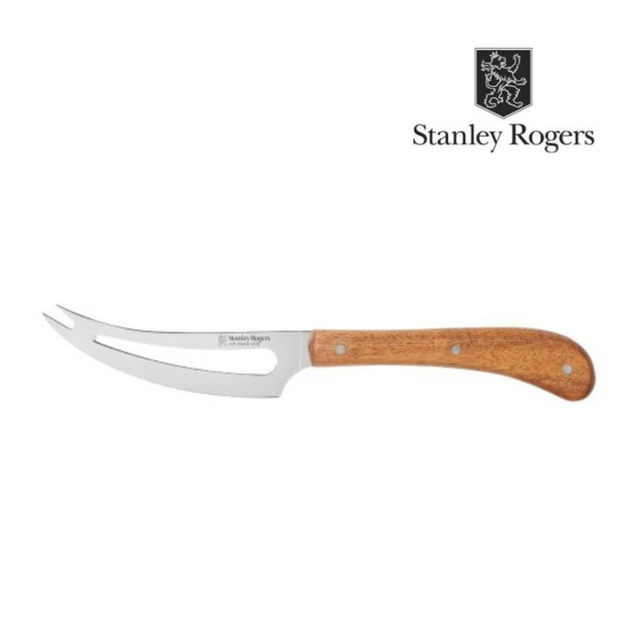 Pistol Grip Slotted Soft Cheese Knife Acacia Stanley Rogers