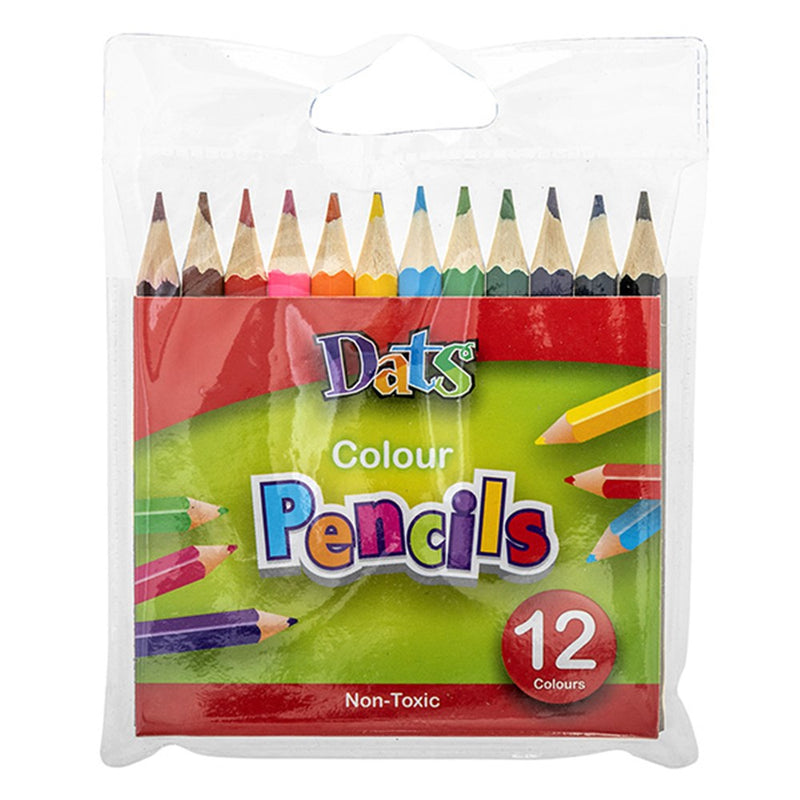 Pencil Colour Half Length 12pk in PVC Wallet