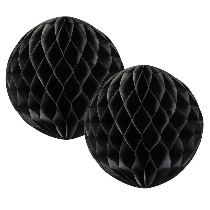 Honeycomb Ball Black 15cm 2pk Five Star