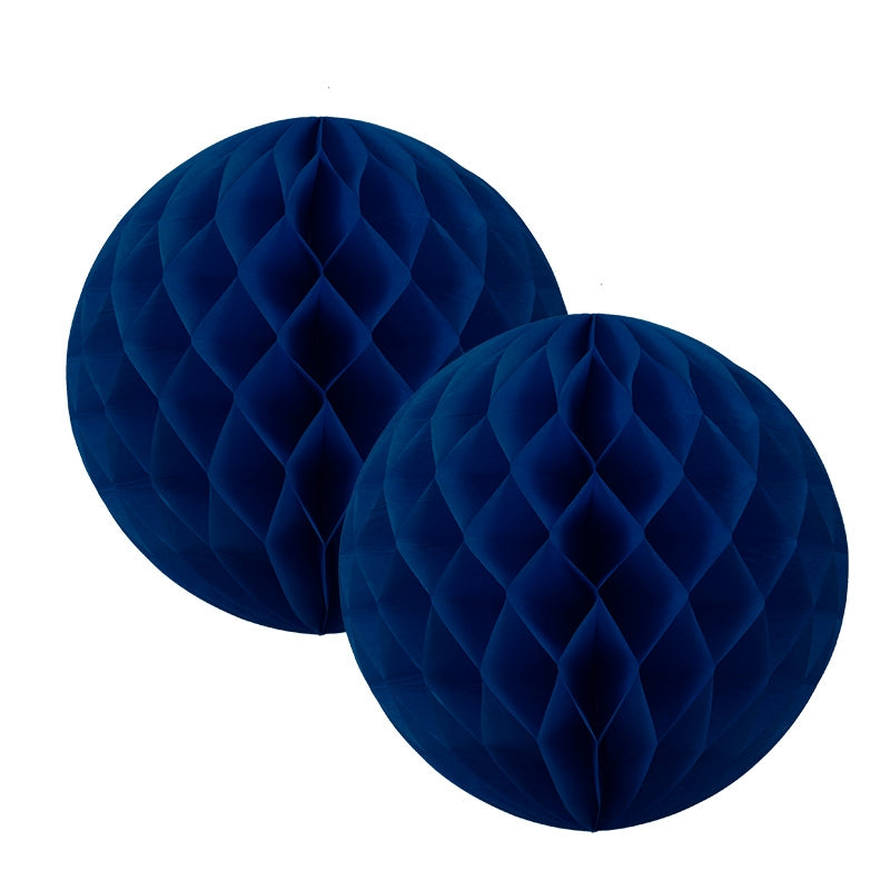 Honeycomb Ball Navy Blue 15cm 2pk Five Star