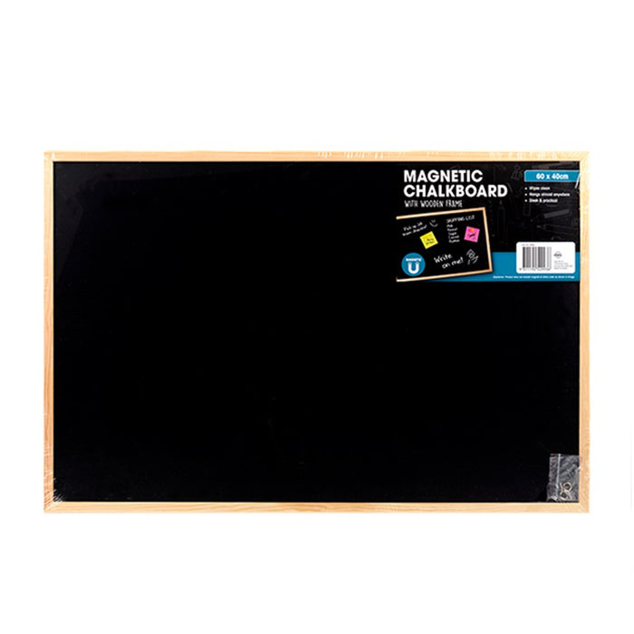 Chalkboard Magnetic Wooden Frame 600x400mm 600 x 400mm