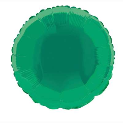 Solid Round Foil Balloon Green 45cm