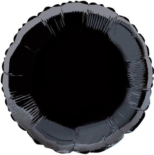 Black Round Foil Balloon 45cm