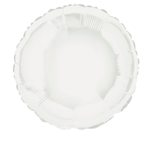 White Round Foil Balloon 45cm