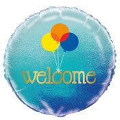 Blue Ombre Welcome Foil Balloon 45cm