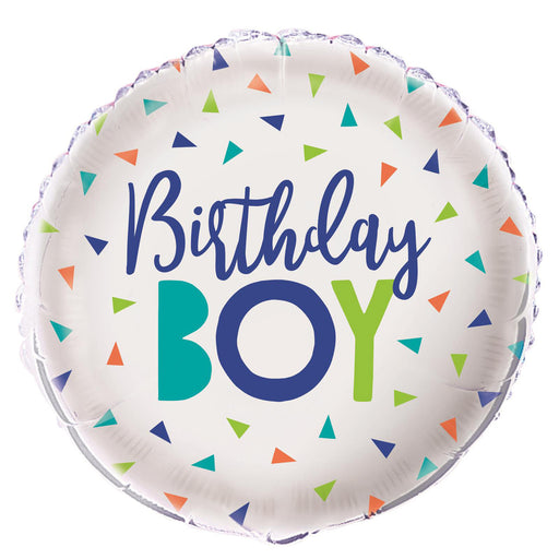 Confetti Bday Boy Foil Balloon 45cm