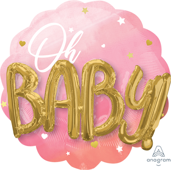 Multi-Balloon Pink Baby Girl Oh Baby