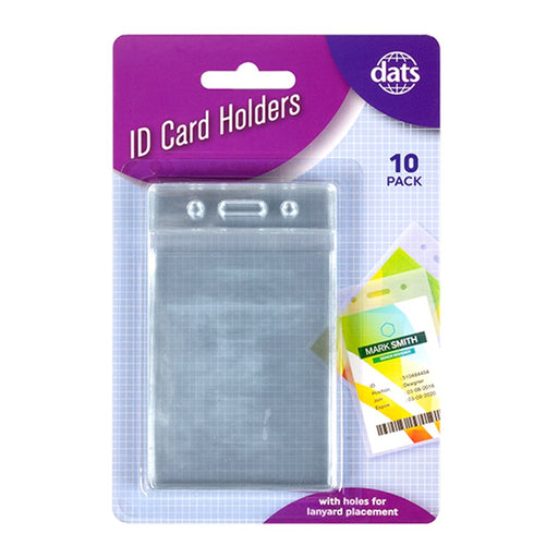 Card Holder ID Soft Vertical Clear 10pk
