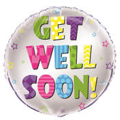 Bright Get Well Soon Foil Balloon 45cm