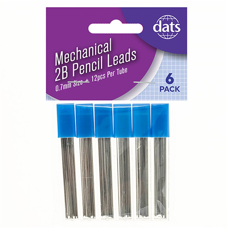 Lead Pencil Mechanical 2B 6pk 0.7mm 12pc Each