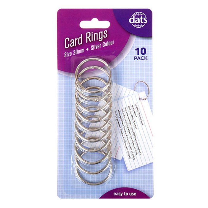 Card Ring Silver 30mm 10pk