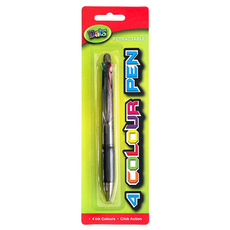 Pen Ballpoint Retractable Multi Colours 4 in One
