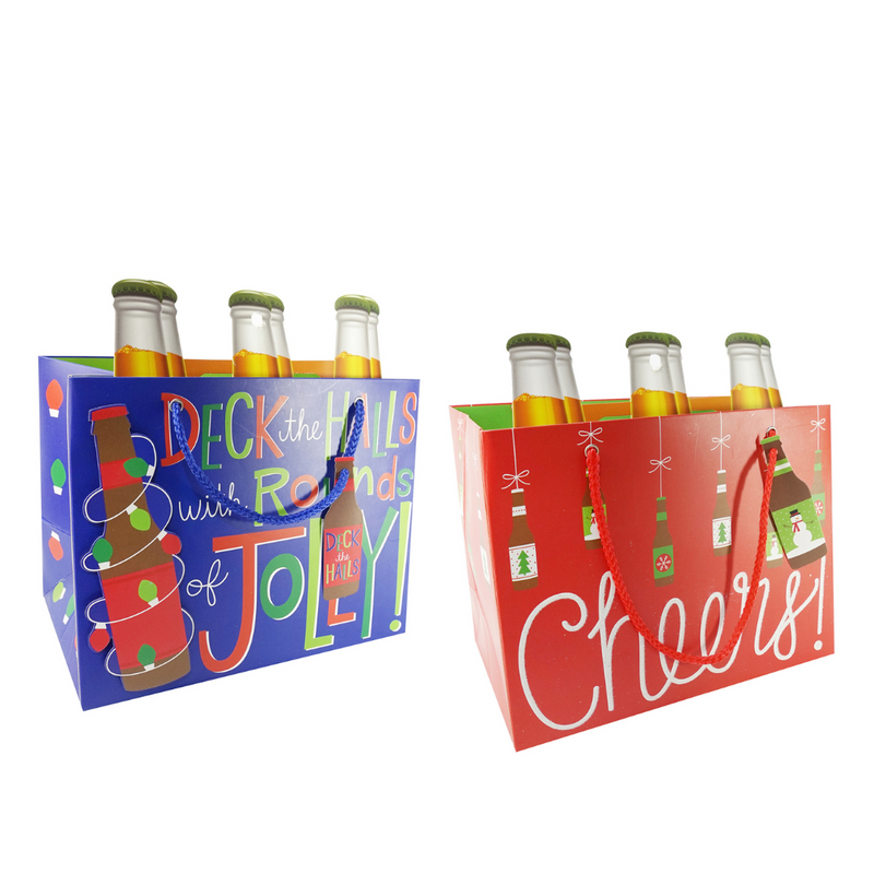 Ronis 6 Pack Beer Bottle Bag 2 Asstd