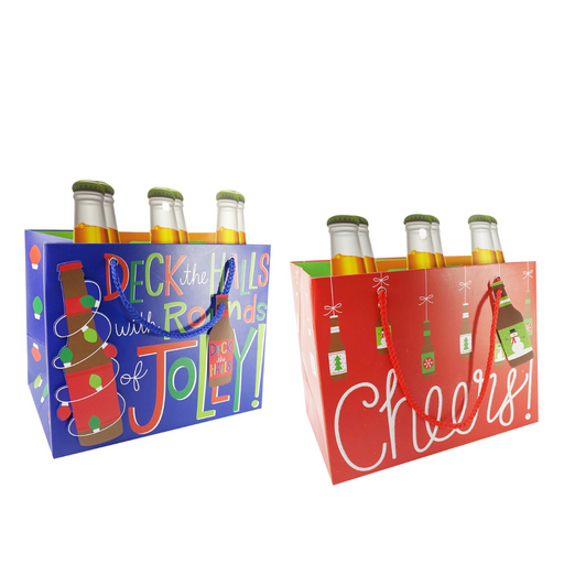 Ronis 6 Pack Beer Bottle Bag 2 Asstd