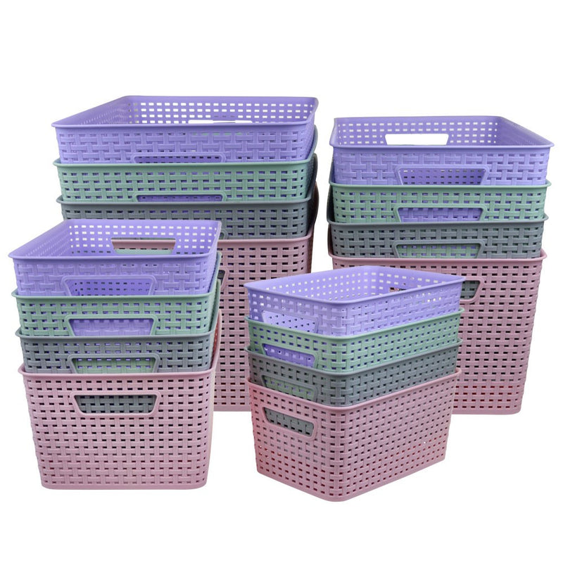 Woven Pattern Baskets 22L 41.5x28.5x22cm