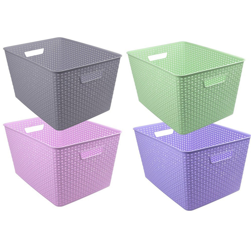 Woven Pattern Baskets 32L 44.5x34x25cm