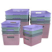 Woven Pattern Baskets 32L 44.5x34x25cm – thumbnail